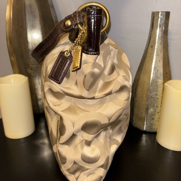 Coach Tan and Brown with Gold Hardware, Two Way, Shoulder Bag - Picture 7 of 10